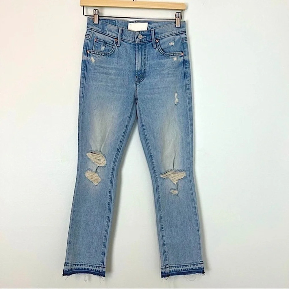 MOTHER Light Blue Straight Leg Jeans
